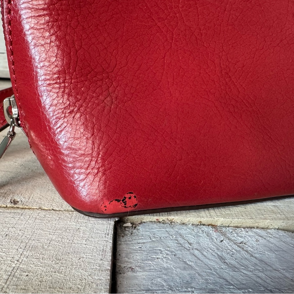 HOBO Red Leather Crossbody Bag - Picture 6 of 10